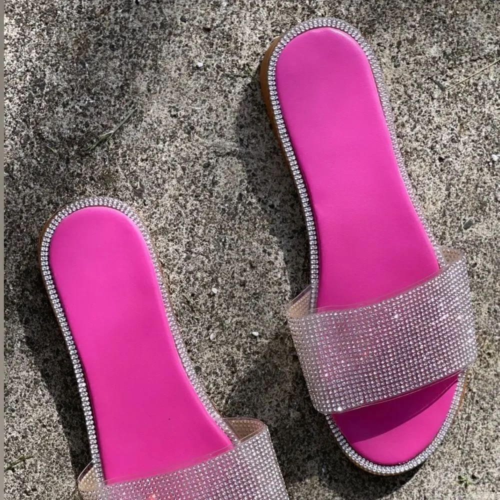 Pink Bling Slide sandals - Picture 4 of 5